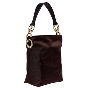 JPK Paris Bucket Bag Snap Closure Functional Pockets Removable Strap Brown W OS